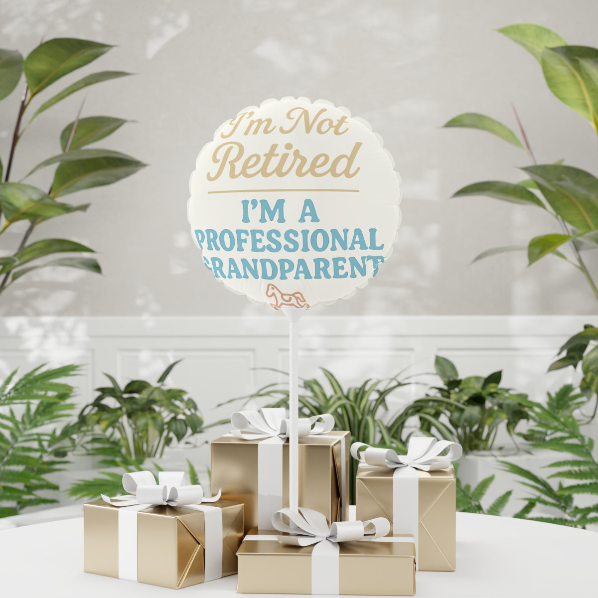 I'm Not Retired I'm Professional Grandparent | Perfect retirement gift | This can be personalized Mylar Ballons 11in or 22in - Retiree Gifts Retirement Party