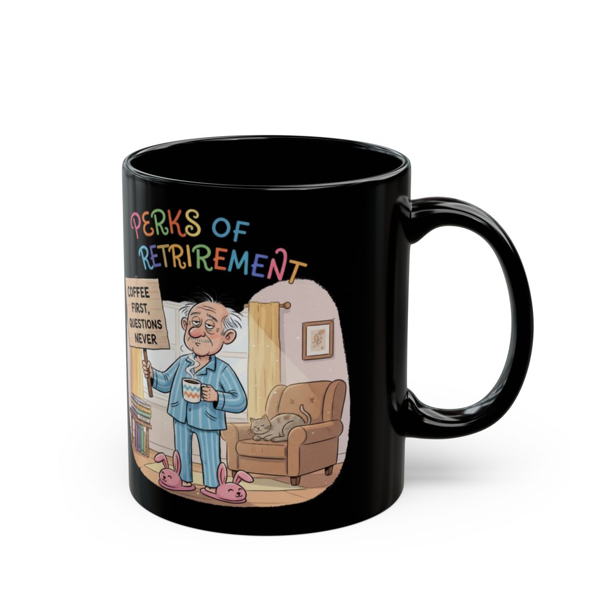 Perks of Retirement Coffee First Mug