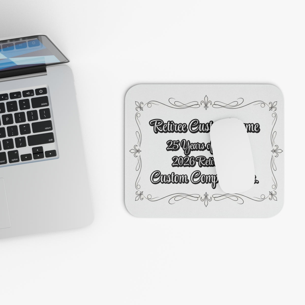 Retiree Custom Name 25 Years of Service Mousepad