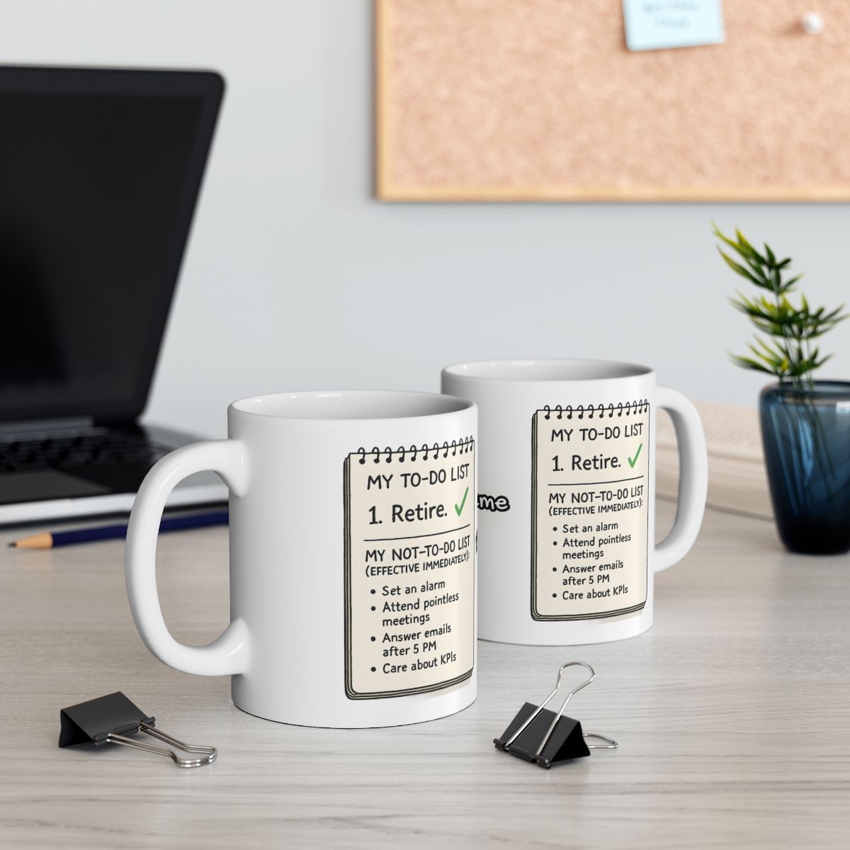Humorous Coffee Mug with Retirement To-Do List