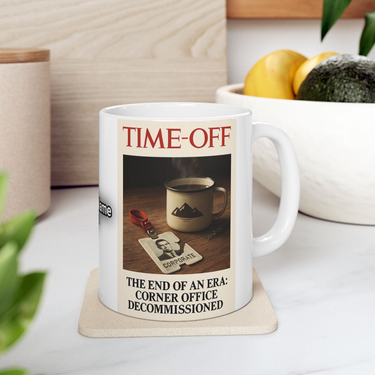 Time-Off Corner Office Decommissioned Mug