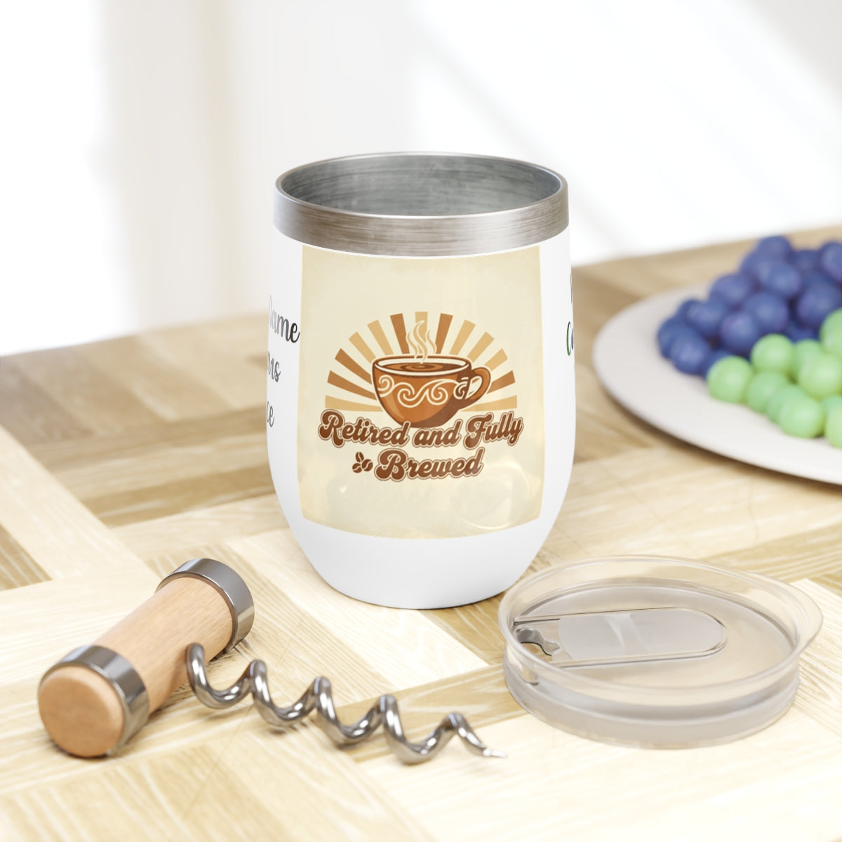 Retired and Fully Brewed Funny Insulated Travel Mug