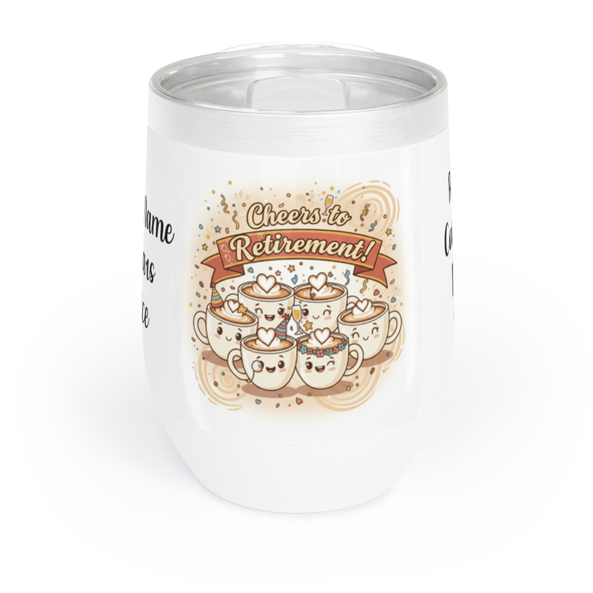 Cheers to Retirement Cute Coffee Mugs Design Tumbler