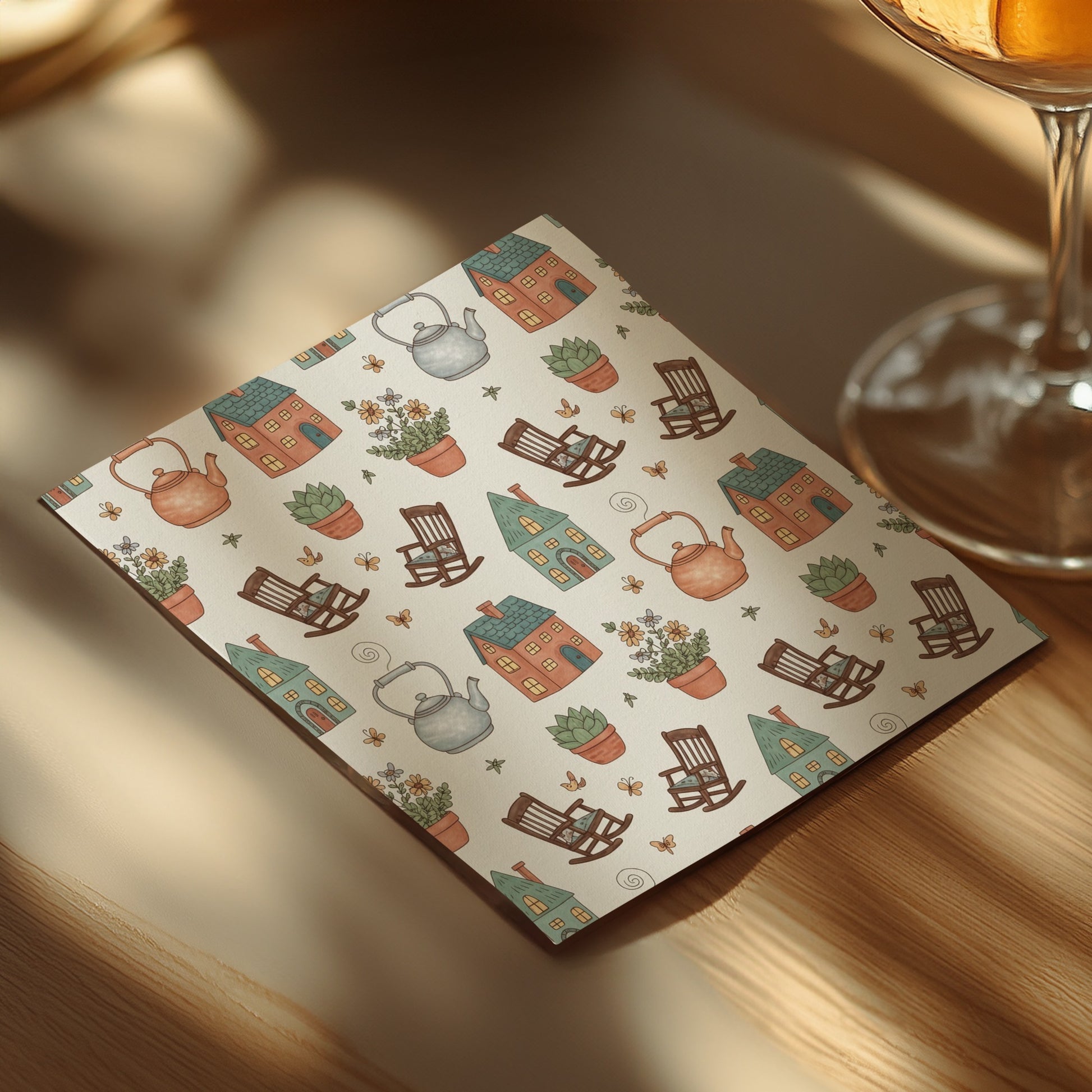 Cozy Vintage Garden Theme Decorative Paper Product