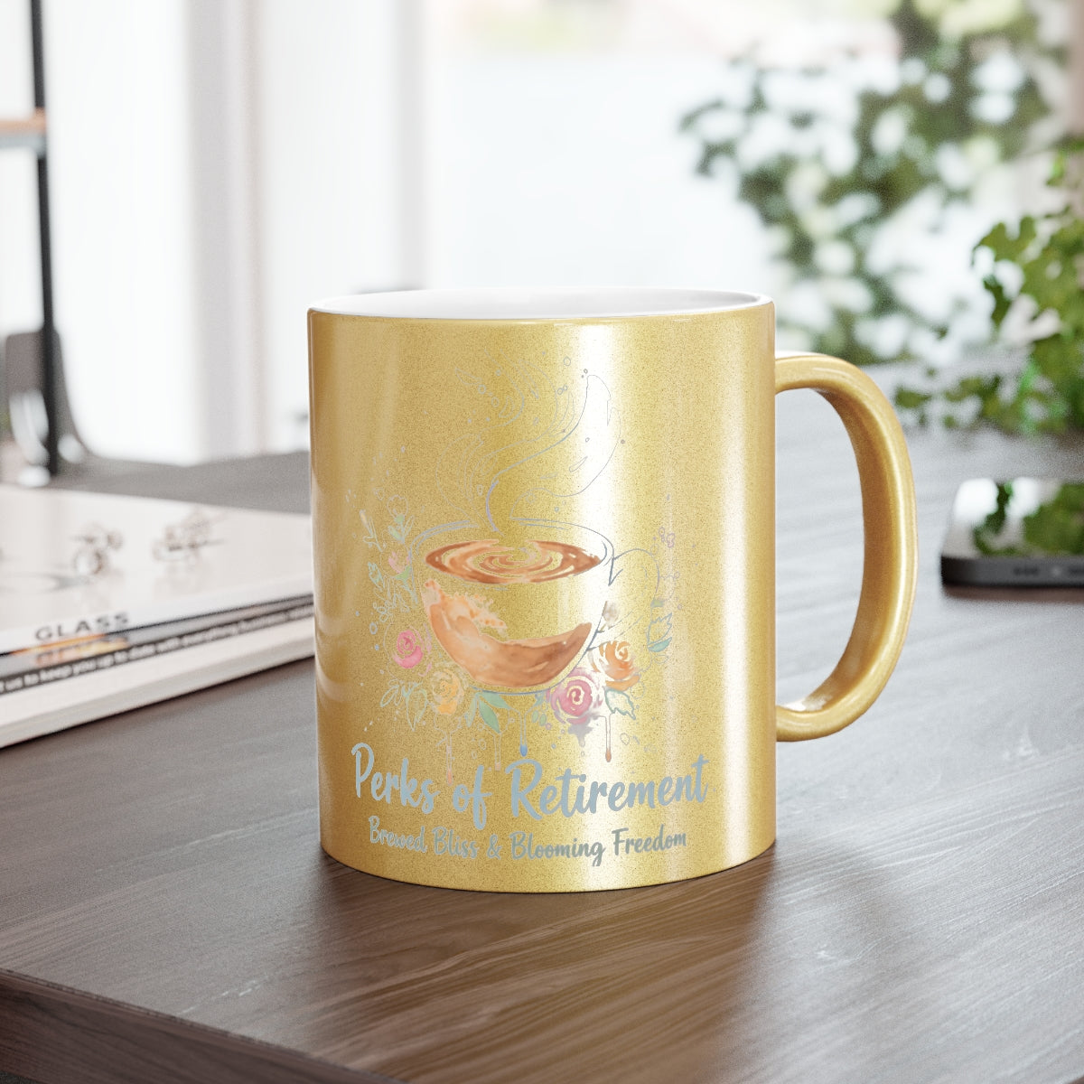 Perks of Retirement Blessed Bliss & Blooming Freedom mug