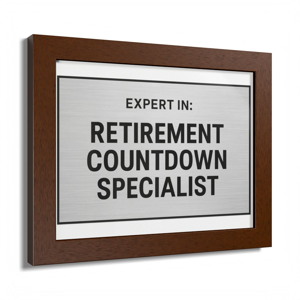 Expert In Retirement Countdown Specialist Silver Design Framed Art Posters - Retiree Gifts Retirement Party
