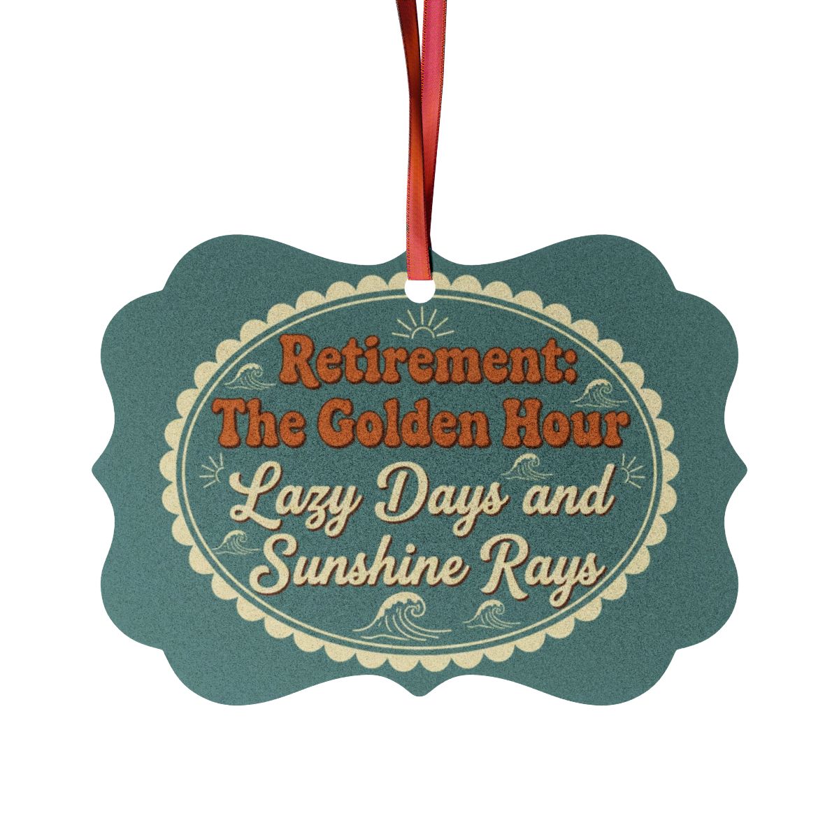 Retirement The Golden Hour Lazy Days Sunshine Rays | Personalized Retirement Gifts | Custom Cur Ornaments - Retiree Gifts Retirement Party