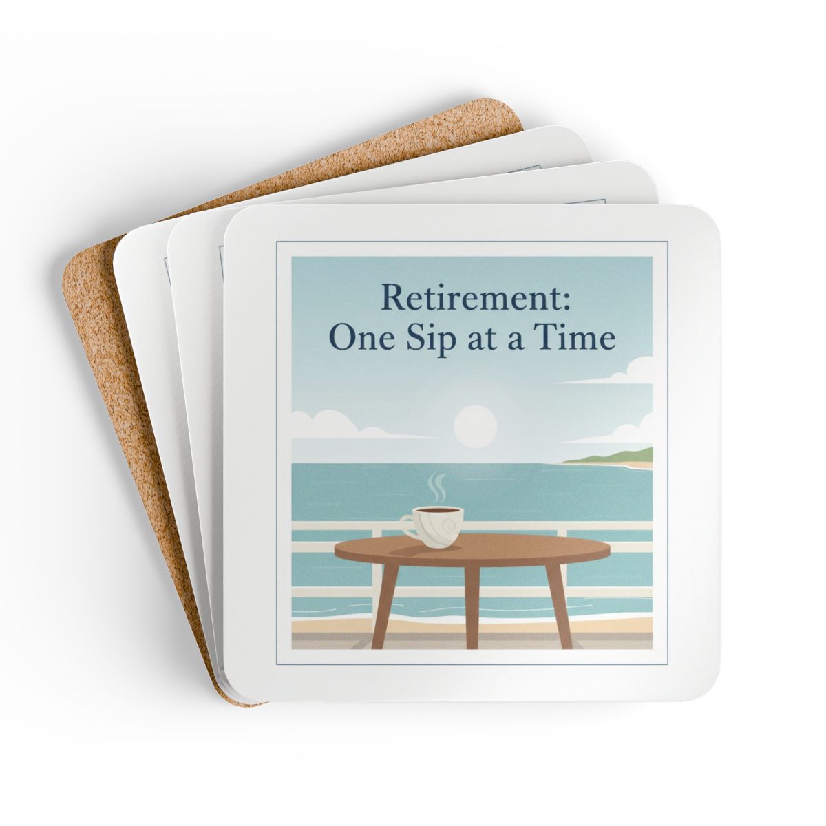 Retirement One Sip at a Time Coaster Set