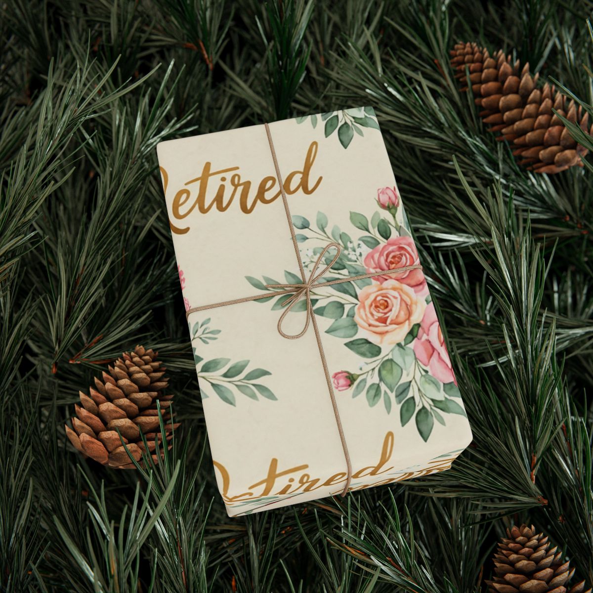 Retired Floral Gift Wrapping Paper for Celebrations