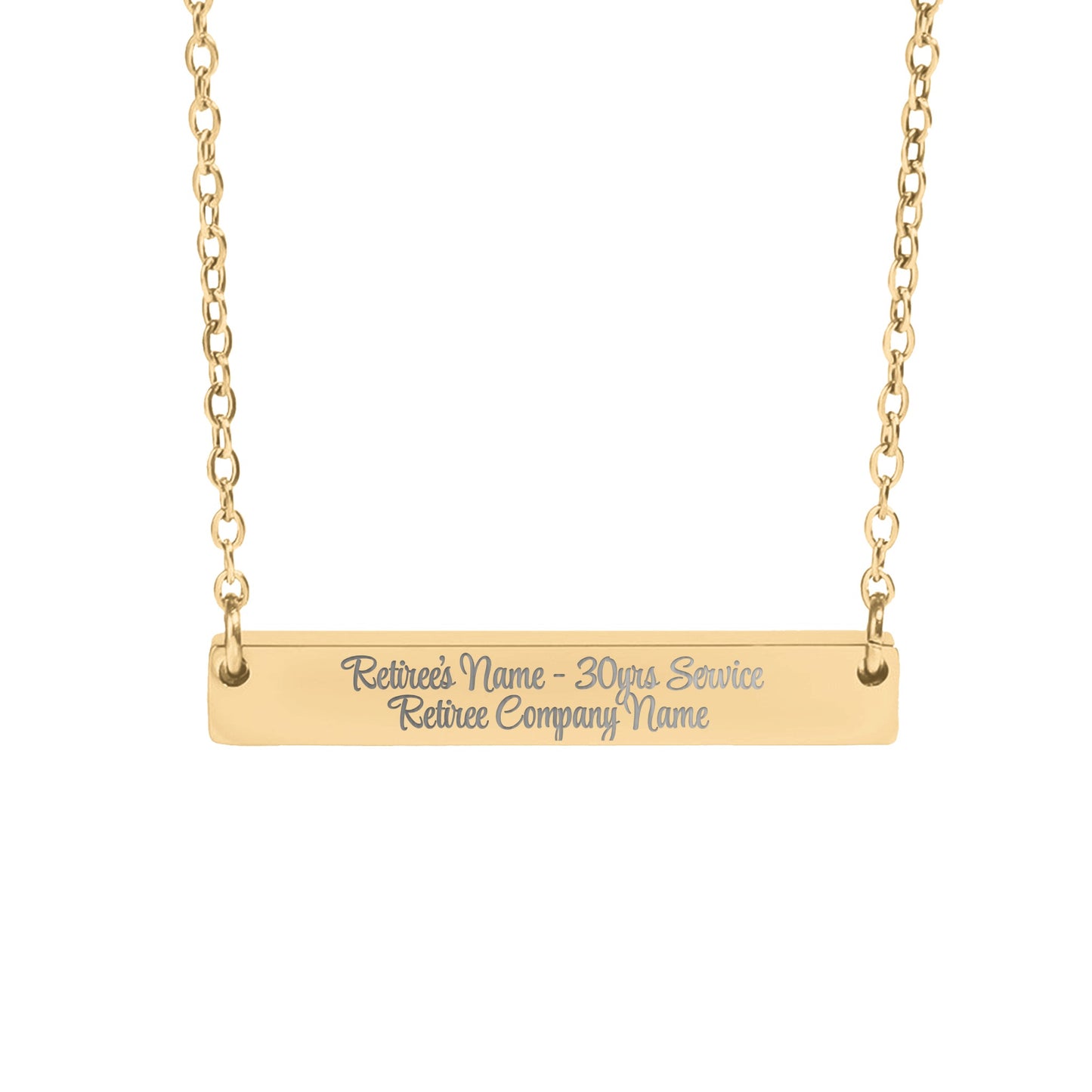 Personalized Retirement Necklace With Engraving Text