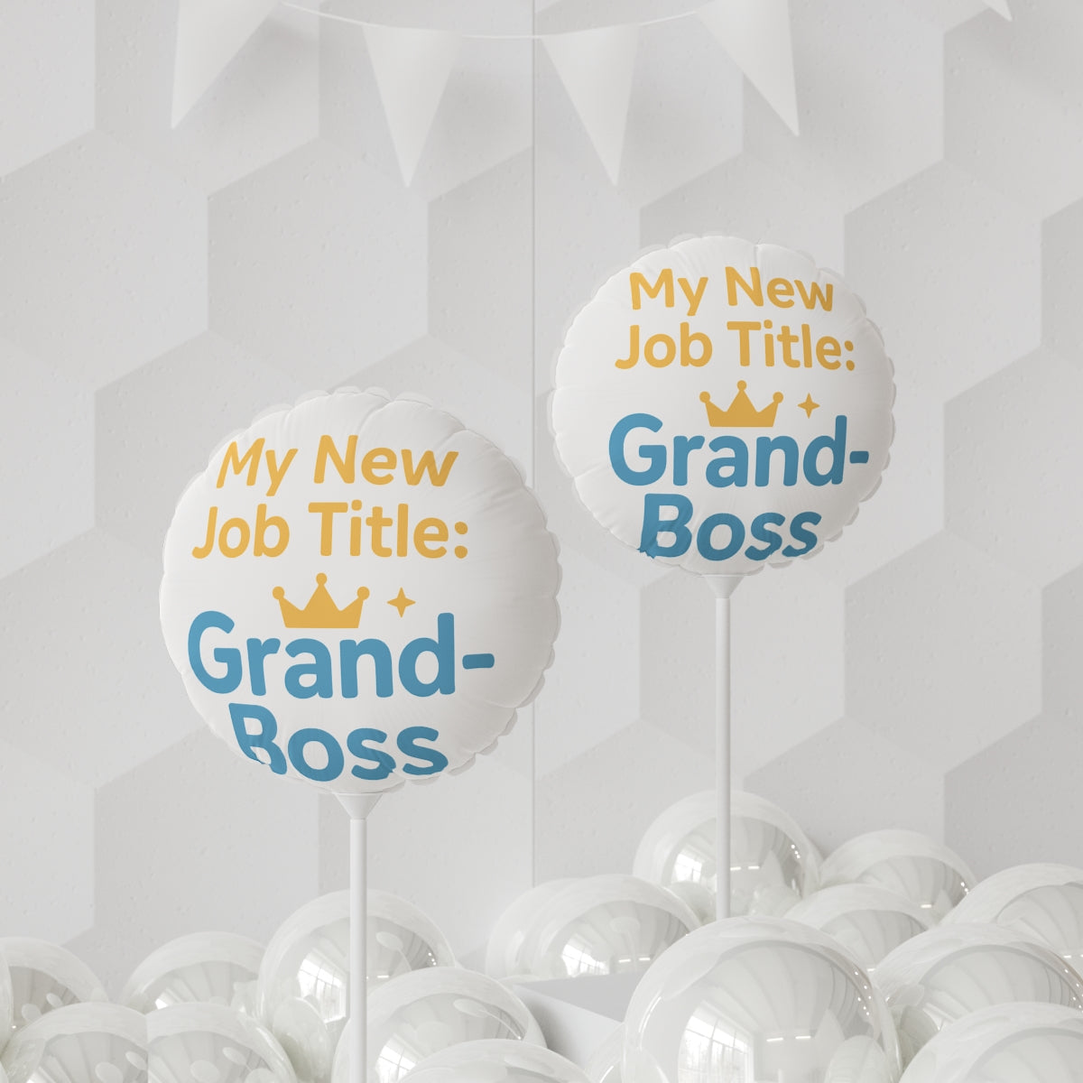 My New Job Title Grand Boss | Customizable Retirement Gift | Celebrate Retirement New Grandboss Title Mylar Ballons 11in or 22in - Retiree Gifts Retirement Party