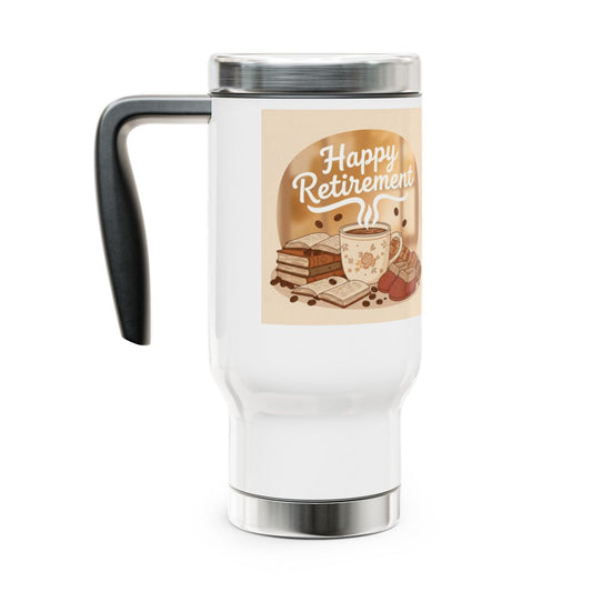 Celebrate Retirement with Coffee Graphic Travel Mug