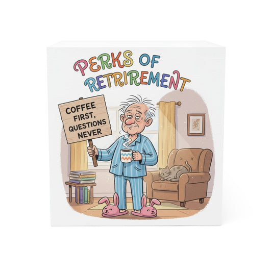 Humorous Perks of Retirement Wall Art Decor
