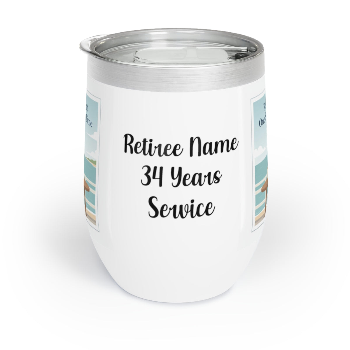 Retiree Name 34 Years Service Customized Mug