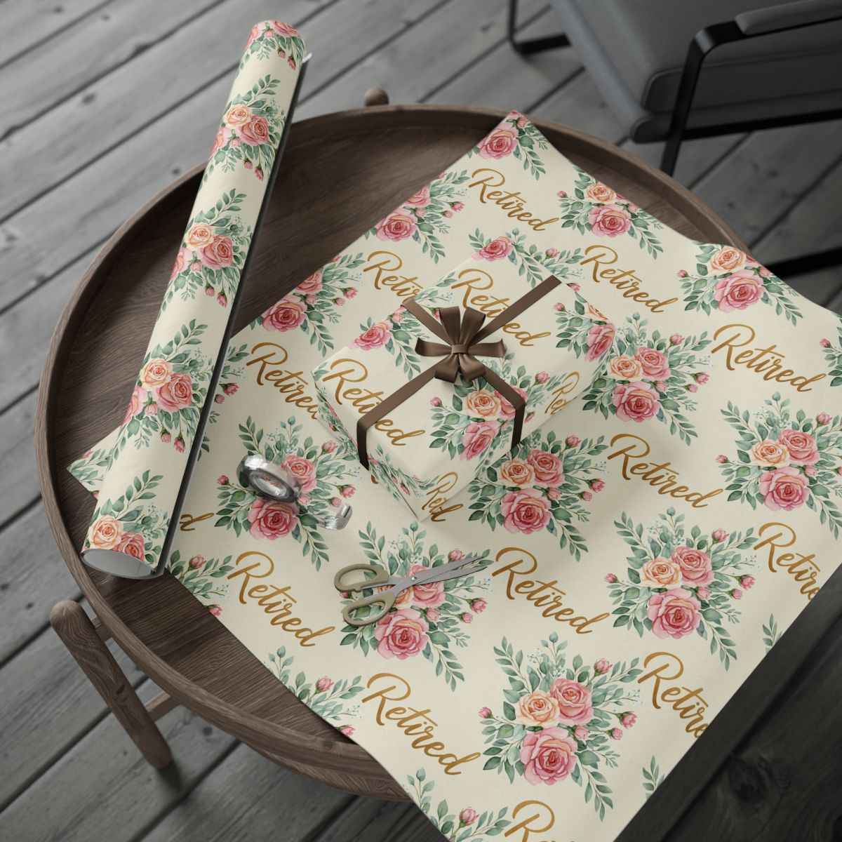 Floral retired wrapping paper perfect for celebratory gifts