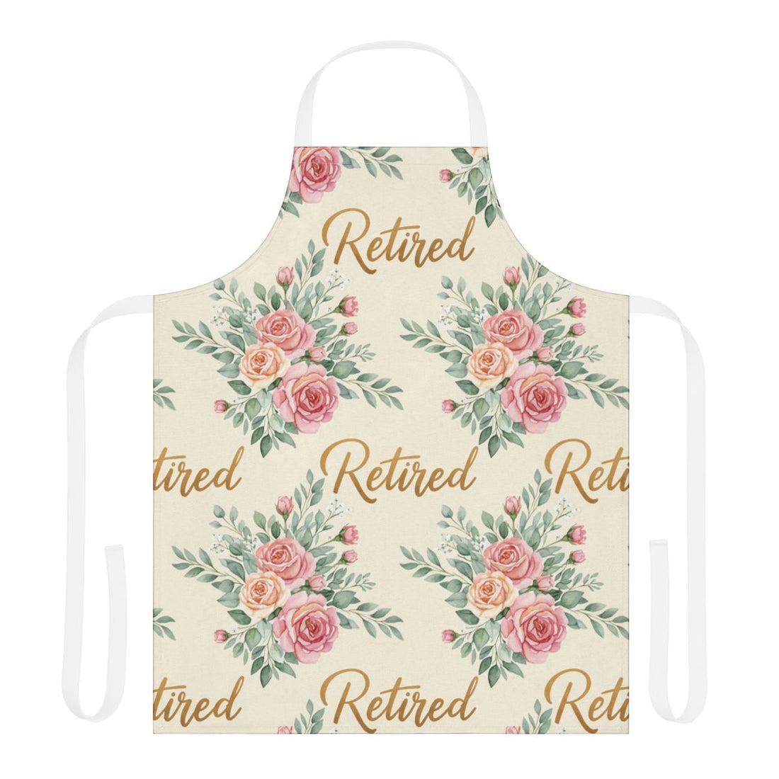 Floral Retired Pattern Apron for Celebratory Occasions
