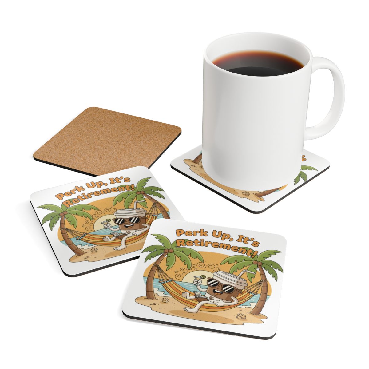 Perk Up It's Retirement Coaster Set