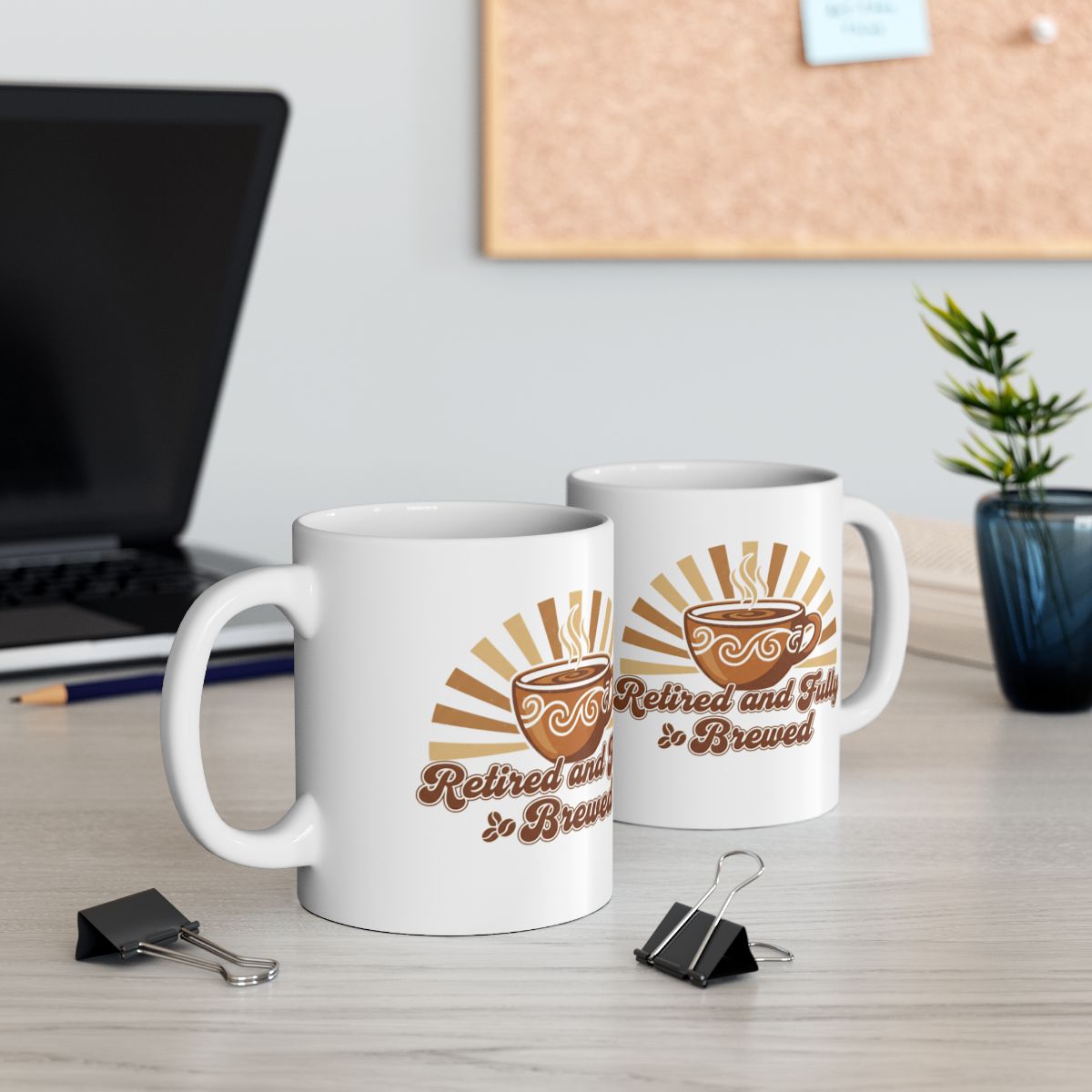 Retired and Fully Brewed Stylish Designer Mug