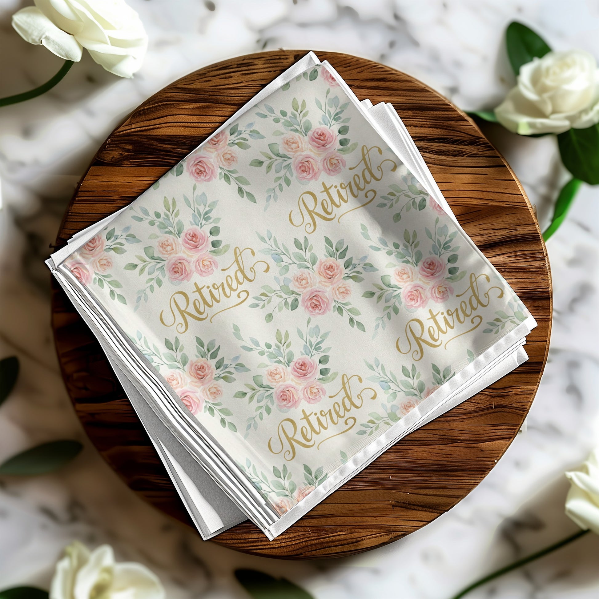 Retired Floral Pattern Design Napkin Paper Product