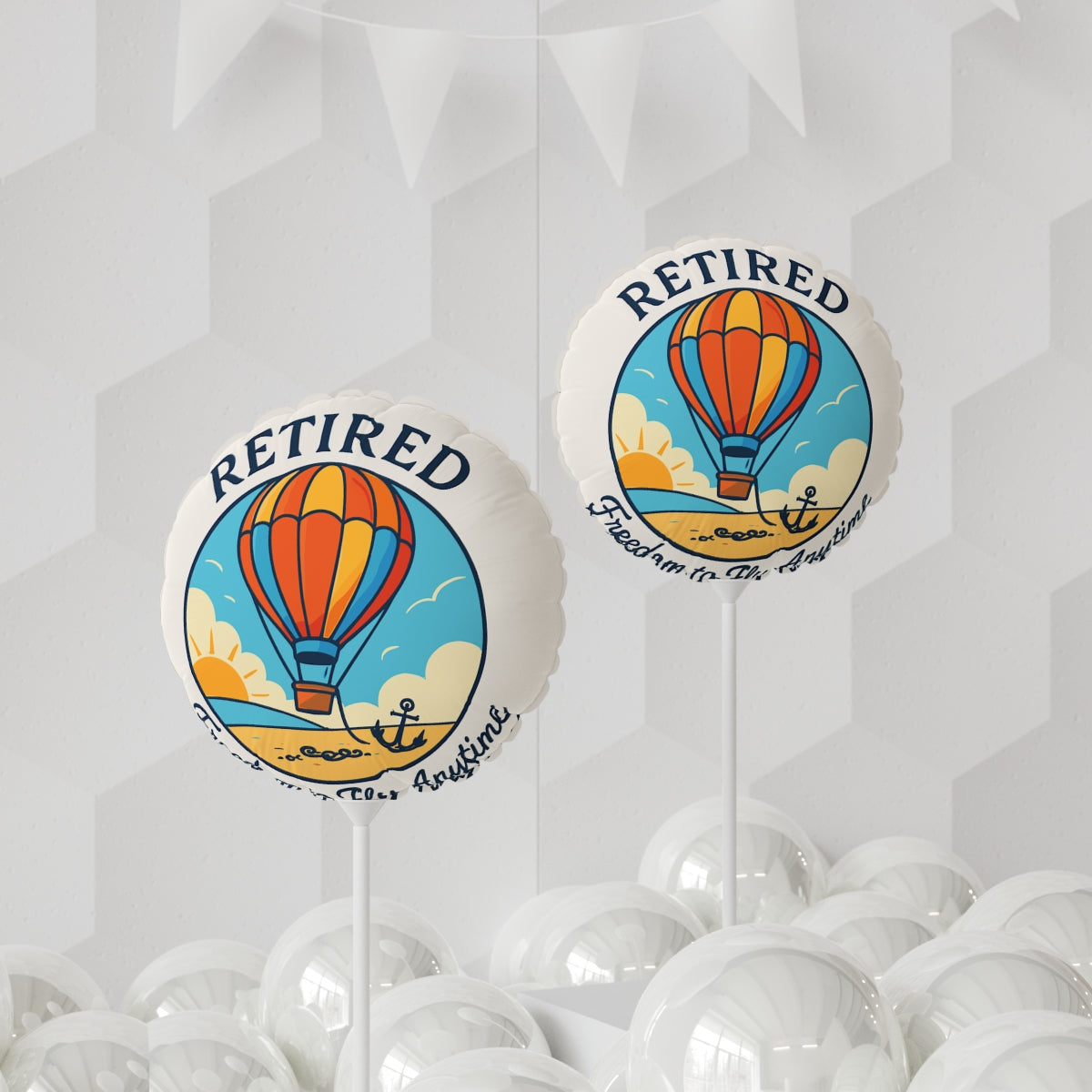 Retired Freedom to Fly Anytime | Retirement Gift  | These mylar balloons capture the essence of retirement Mylar Ballons 11in or 22in - Retiree Gifts Retirement Party