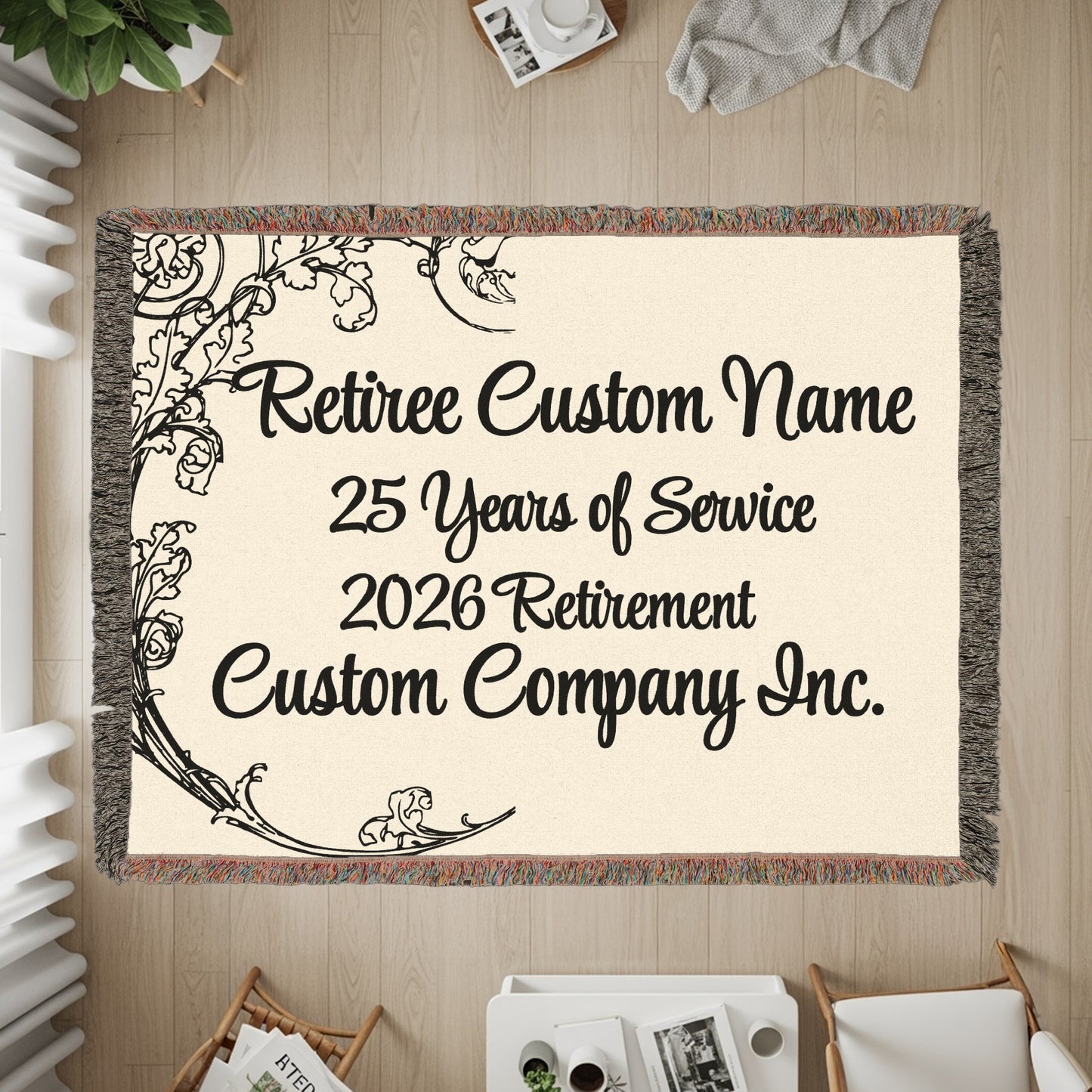 Personalized Retirement 25 Years Service Blanket product