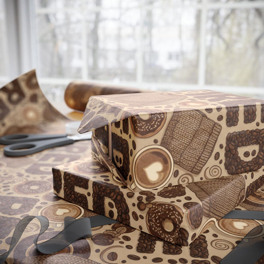Neutral Tone Designed Wrapping Paper