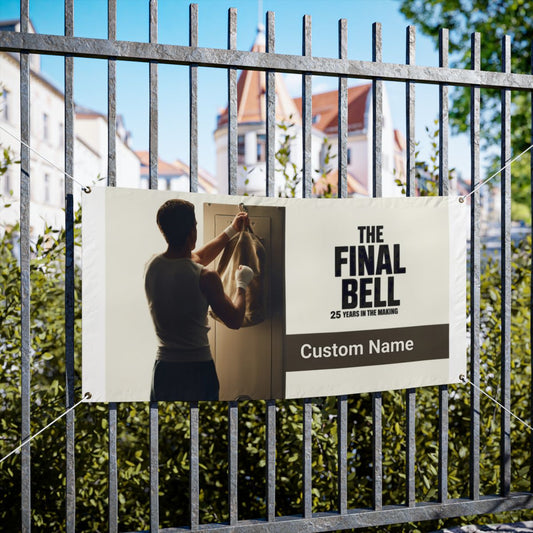 The Final Bell Years In The Making Athletic Boxer Vinyl Banner or Yard Sign - Retiree Gifts Retirement Party