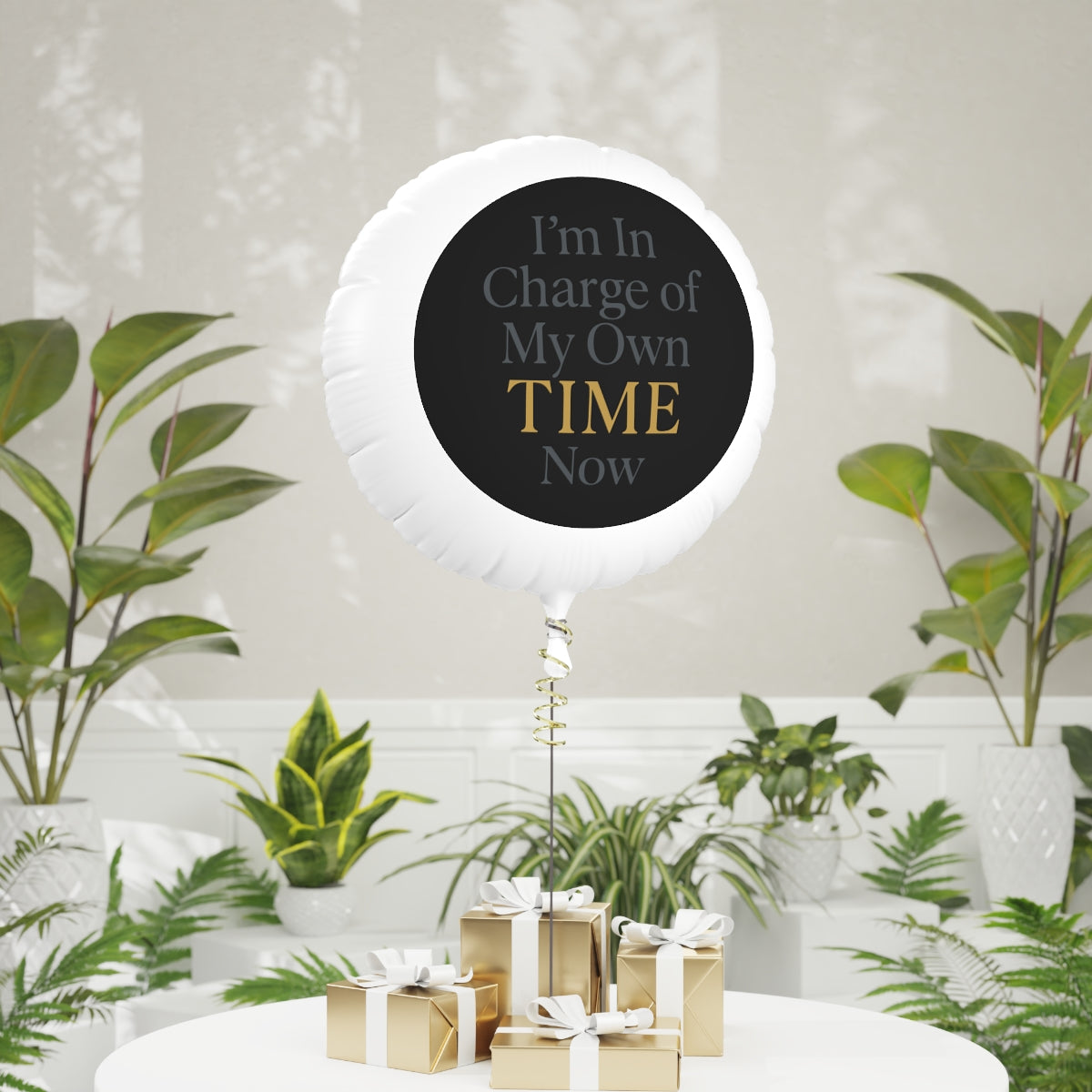 I am In Charge of My Own TIME Now | A New Life Awaits | Retirement Gift Mylar Ballons 11in or 22in - Retiree Gifts Retirement Party