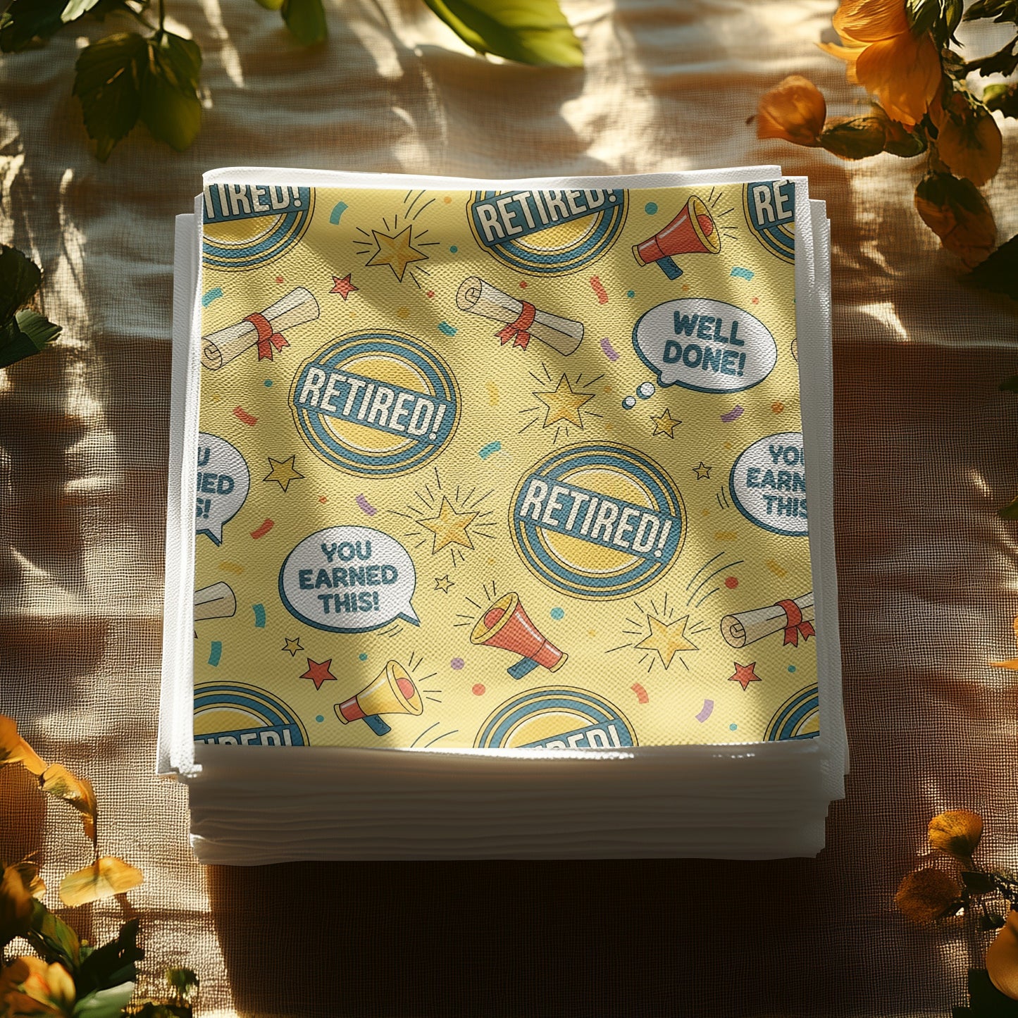 Retirement Celebration Congratulatory Themed Napkins