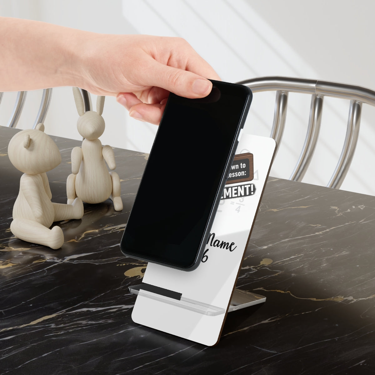 Counting Down to My Next Lesson Retirement | Retirement | Celebrate their career with this custom Personalized Phone Stand or Phone Charger - Retiree Gifts Retirement Party