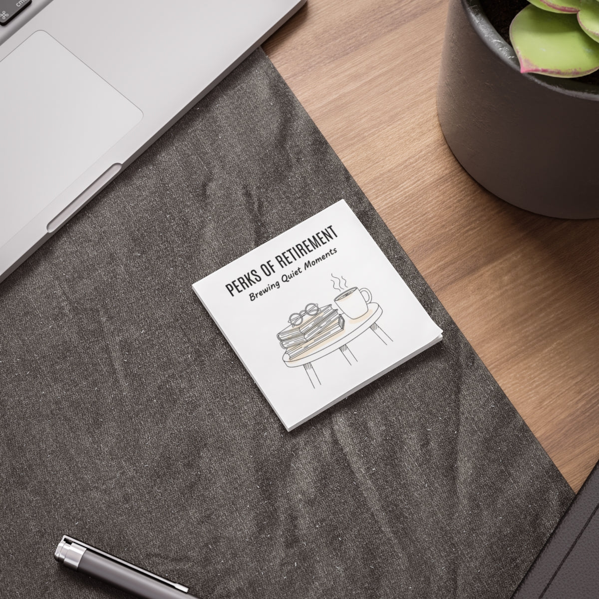 Perks of Retirement Brewing Quiet Moments Coaster