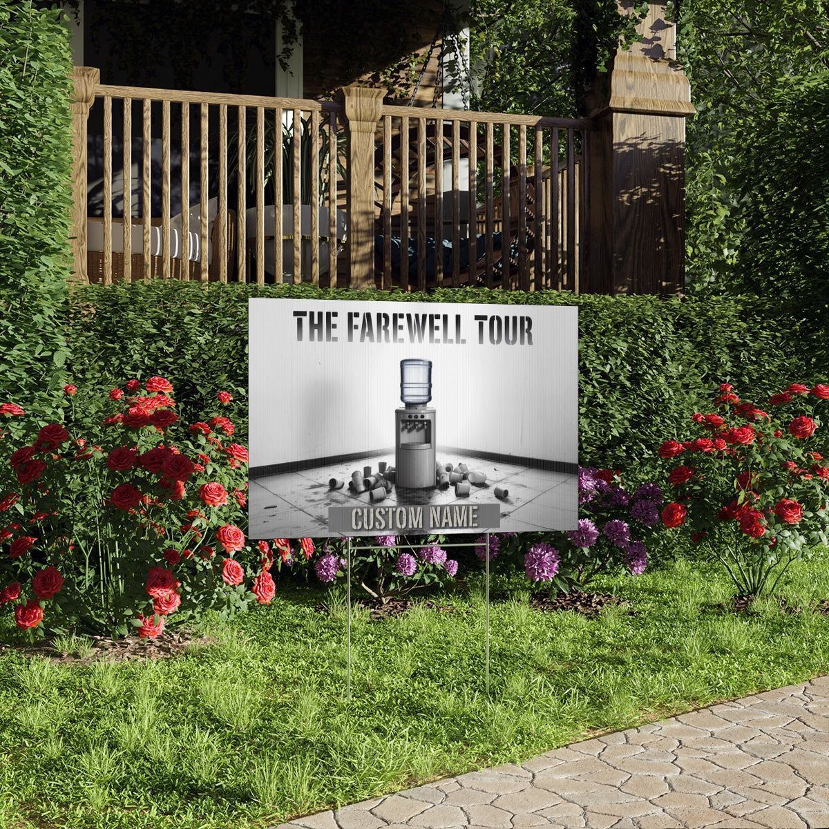 Water Cooler Farewell Tour Design for Your Event Vinyl Banner or Yard Sign - Retiree Gifts Retirement Party