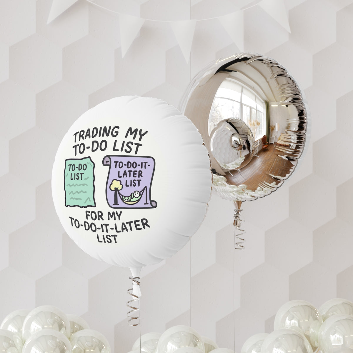 Trading My To Do List | For My To Do It Later List | Personalized Retirement Mylar Ballons 11in or 22in - Retiree Gifts Retirement Party