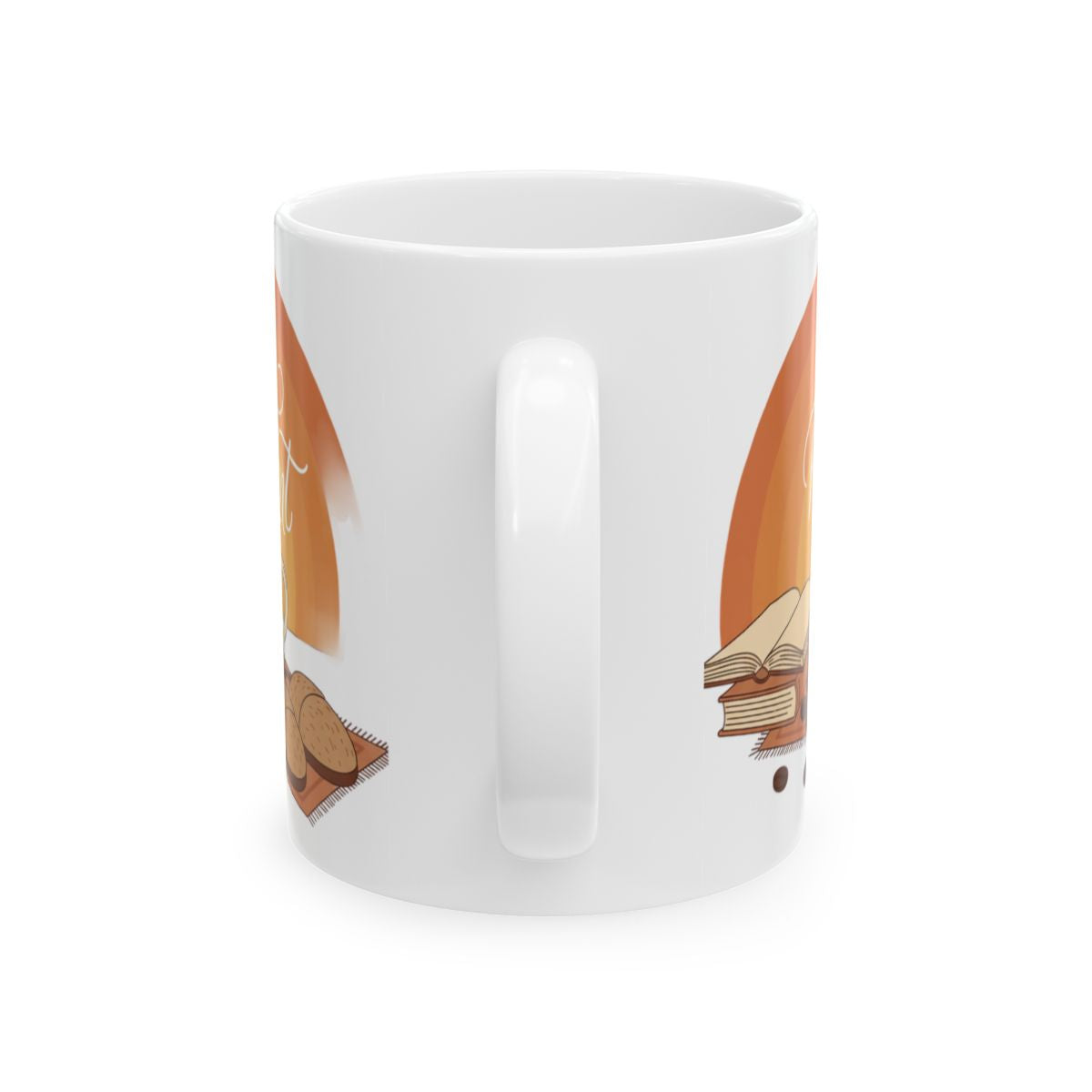 Cozy Coffee and Reading Illustrated Mug