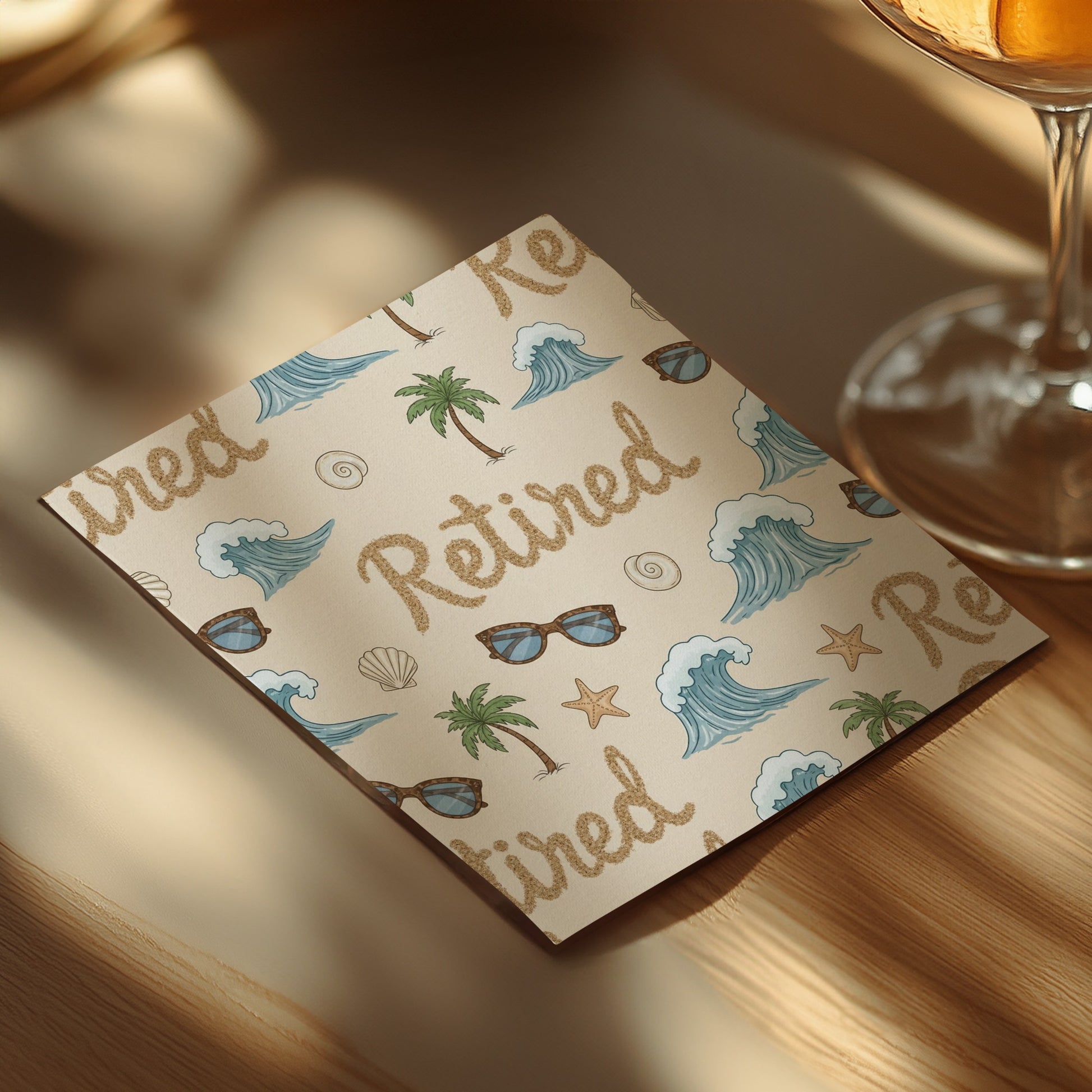 Retired themed decorative product with beach elements