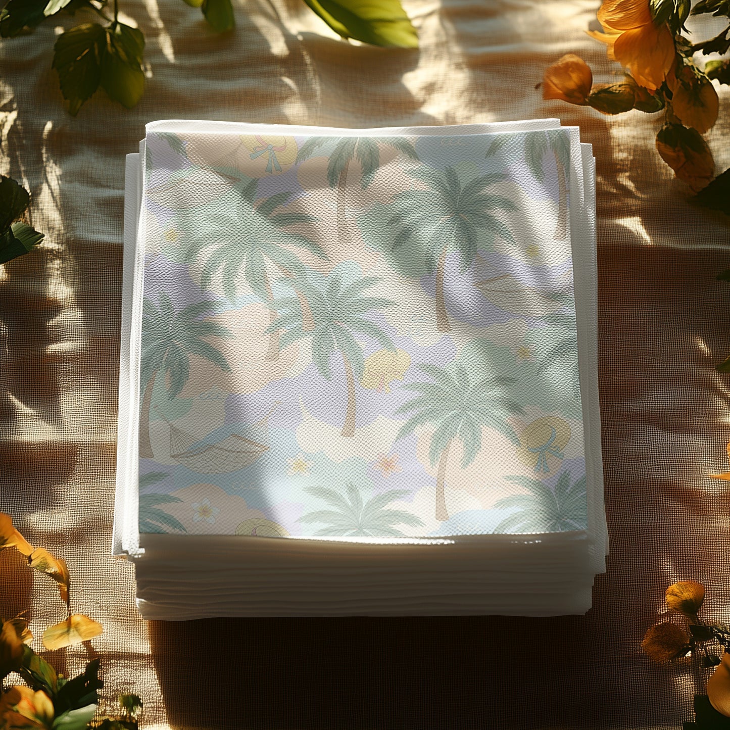 Tropical Palm Tree and Beach Scene Decor product