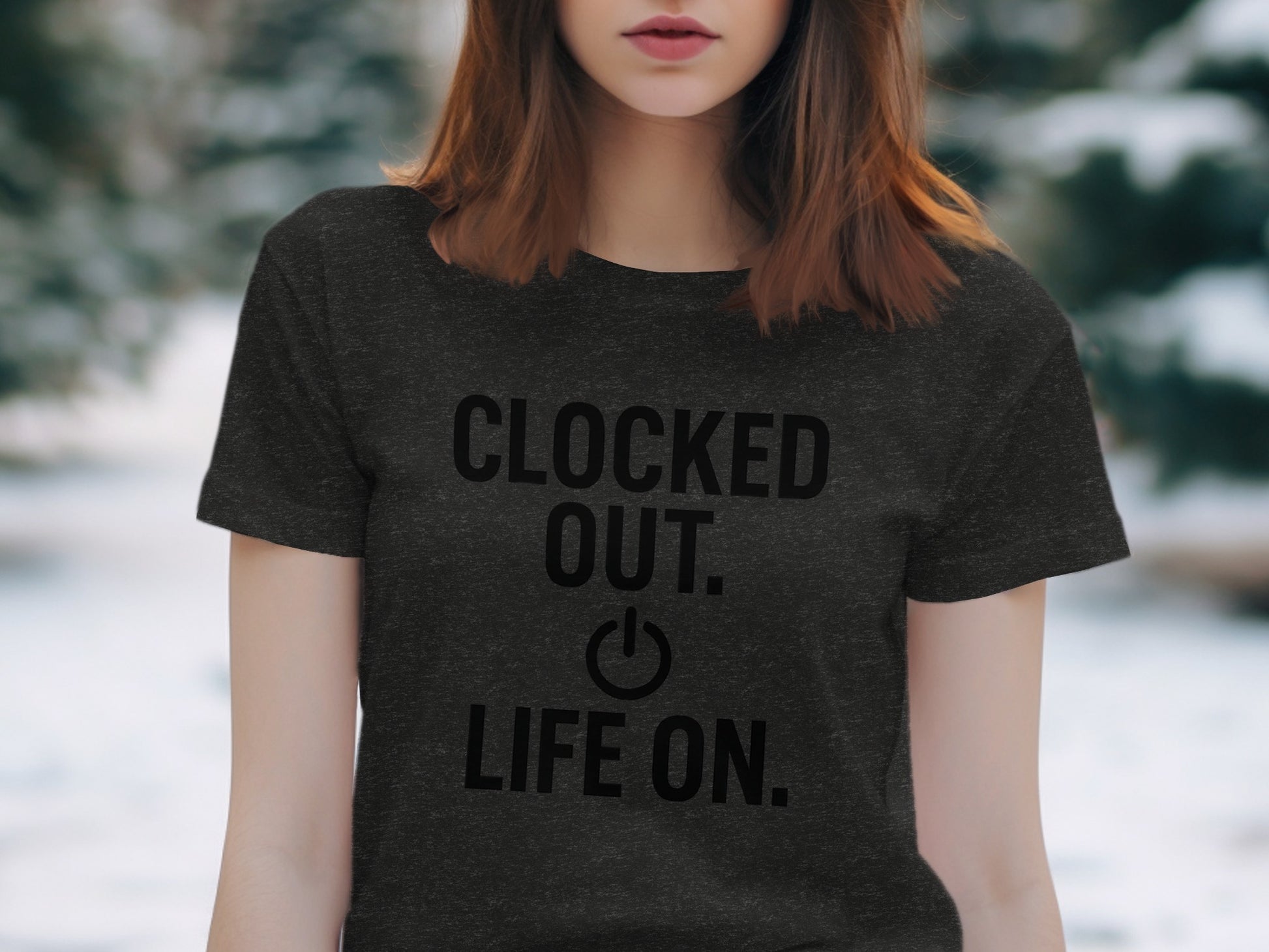 Clocked Out Life On Dark Heaterh Color Bella T-Shirts - Retiree Gifts Retirement Party