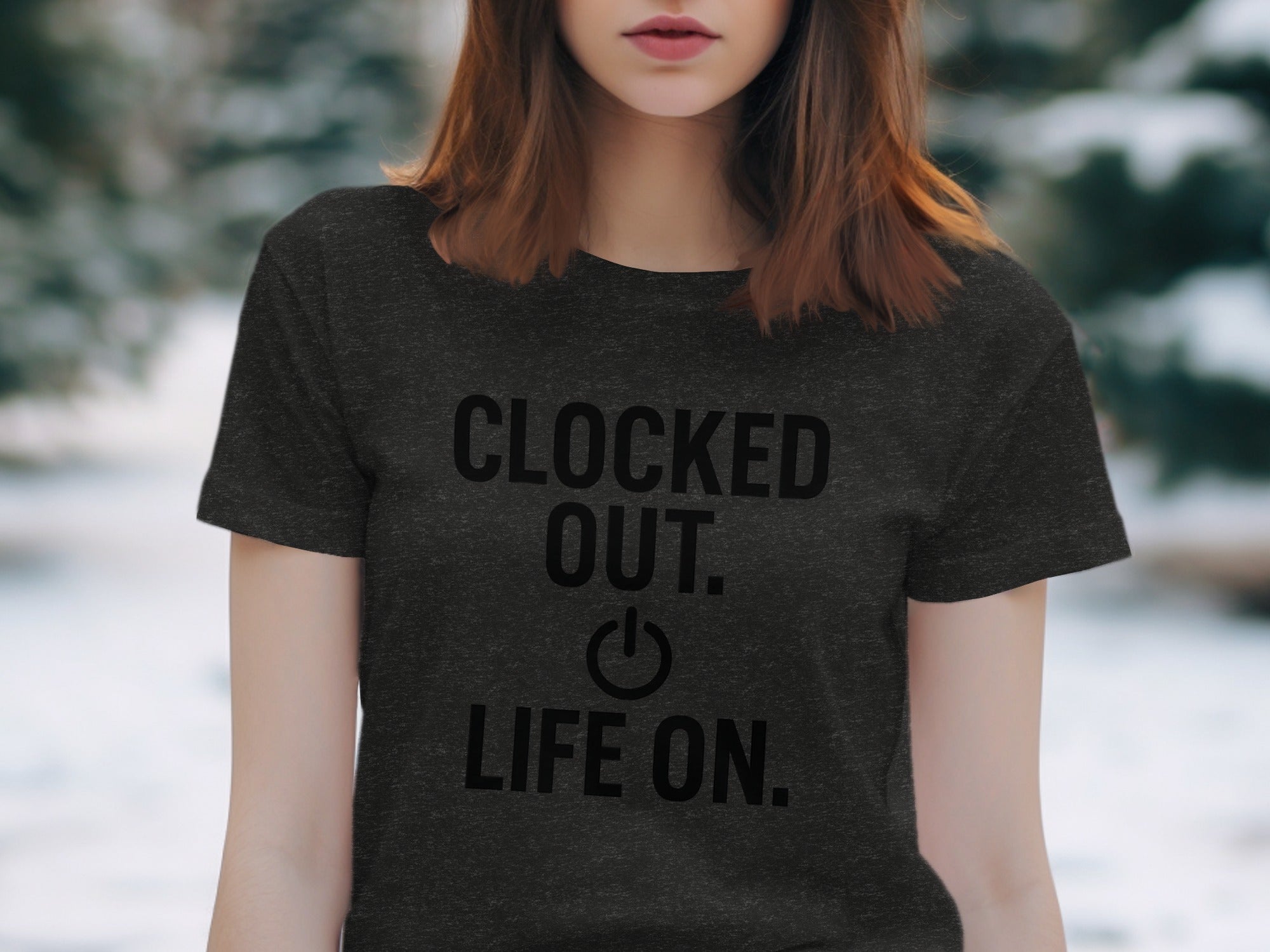 Clocked Out Life On Dark Heaterh Color Bella T-Shirts - Retiree Gifts Retirement Party