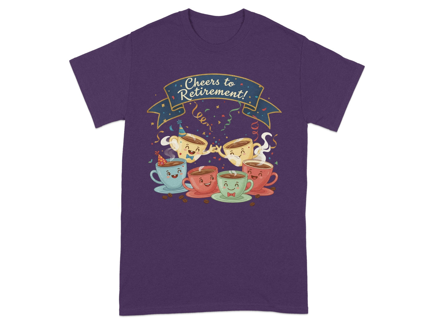 Cheers to Retirement Coffee Themed Graphic Tee