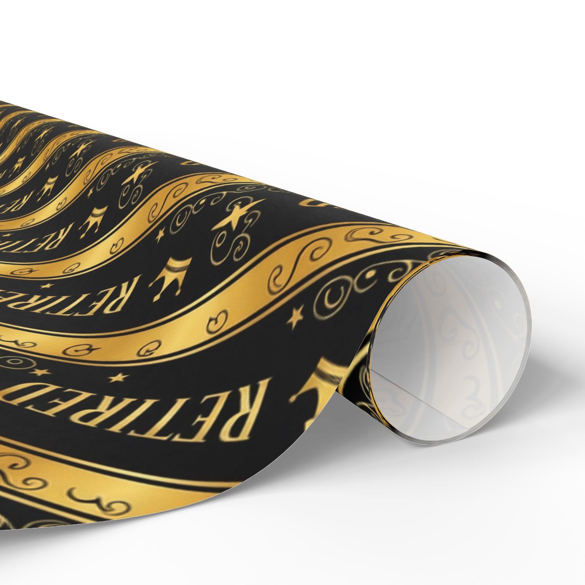 Black and Gold Decorative Gift Wrapping Paper