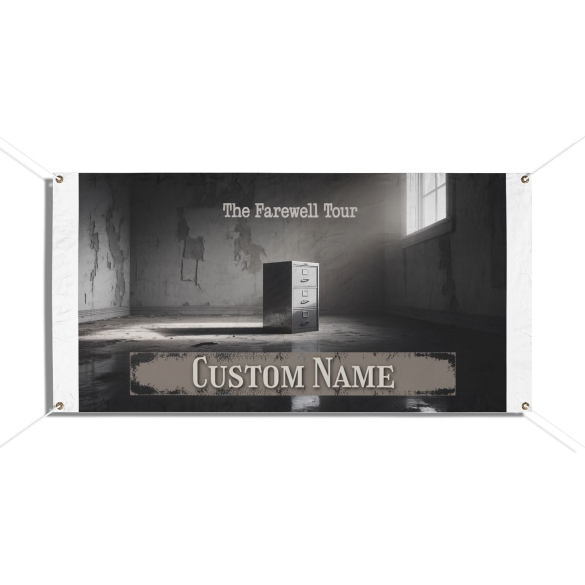 The Farewell Tour Room Scene Image Style Vinyl Banner or Yard Sign - Retiree Gifts Retirement Party