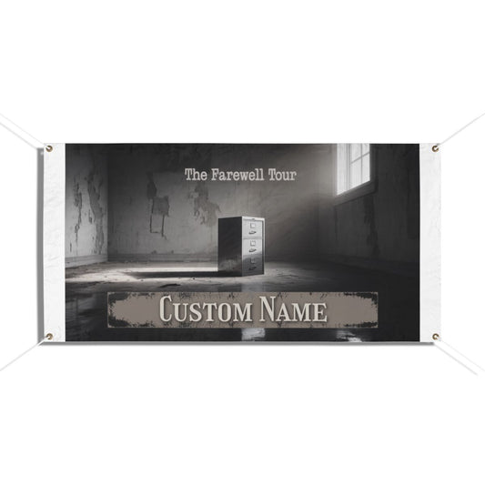 The Farewell Tour Room Scene Image Style Vinyl Banner or Yard Sign - Retiree Gifts Retirement Party