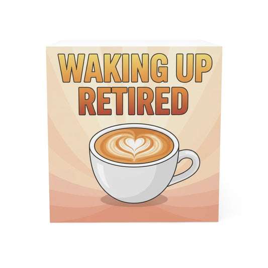 Waking Up Retired Coffee Art Illustration Décor Product