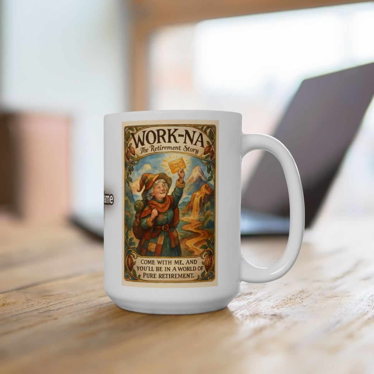 WORK-NA The Retirement Story Mug for Coffee Lovers