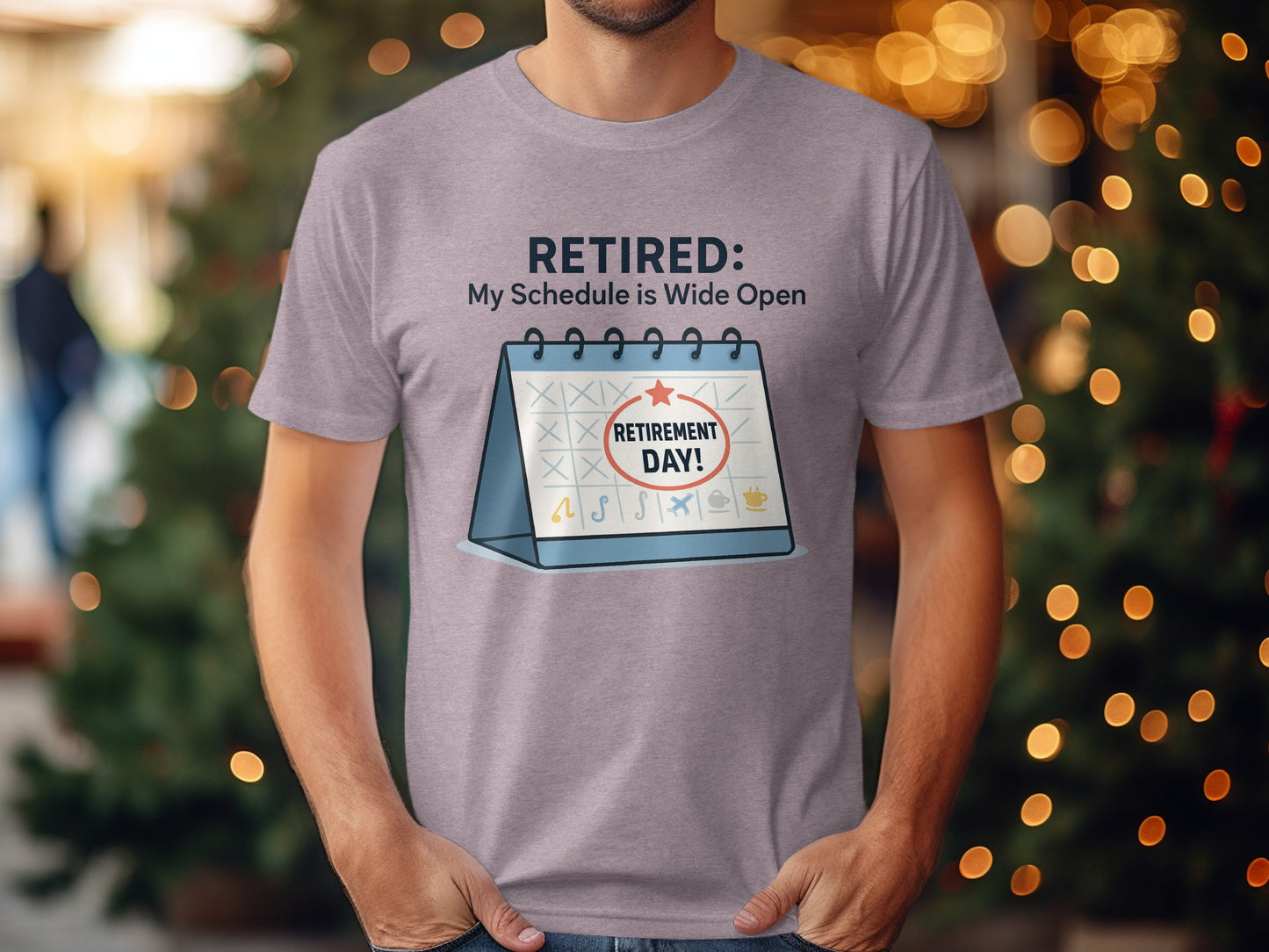 Retired My Schedule is Wide Open | Retirement Day | Celebrate retirement with personalized Soft Color Bella T-Shirts - Retiree Gifts Retirement Party