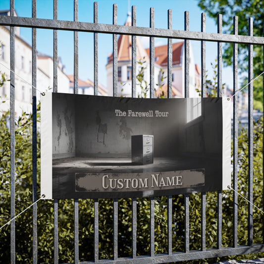 The Farewell Tour Room Scene Image Style Vinyl Banner or Yard Sign - Retiree Gifts Retirement Party
