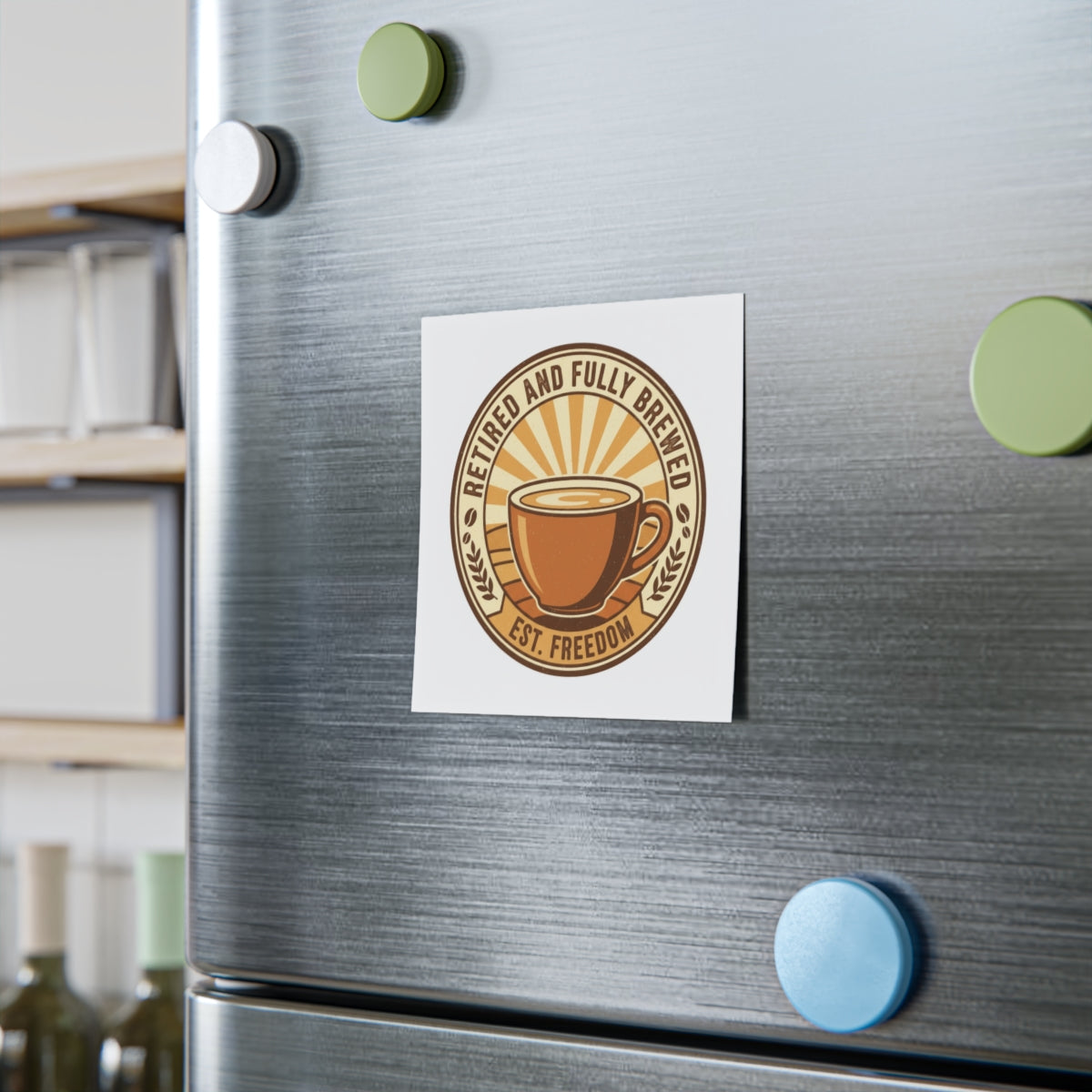 Retired And Fully Brewed Coffee Sticker for Home Decor