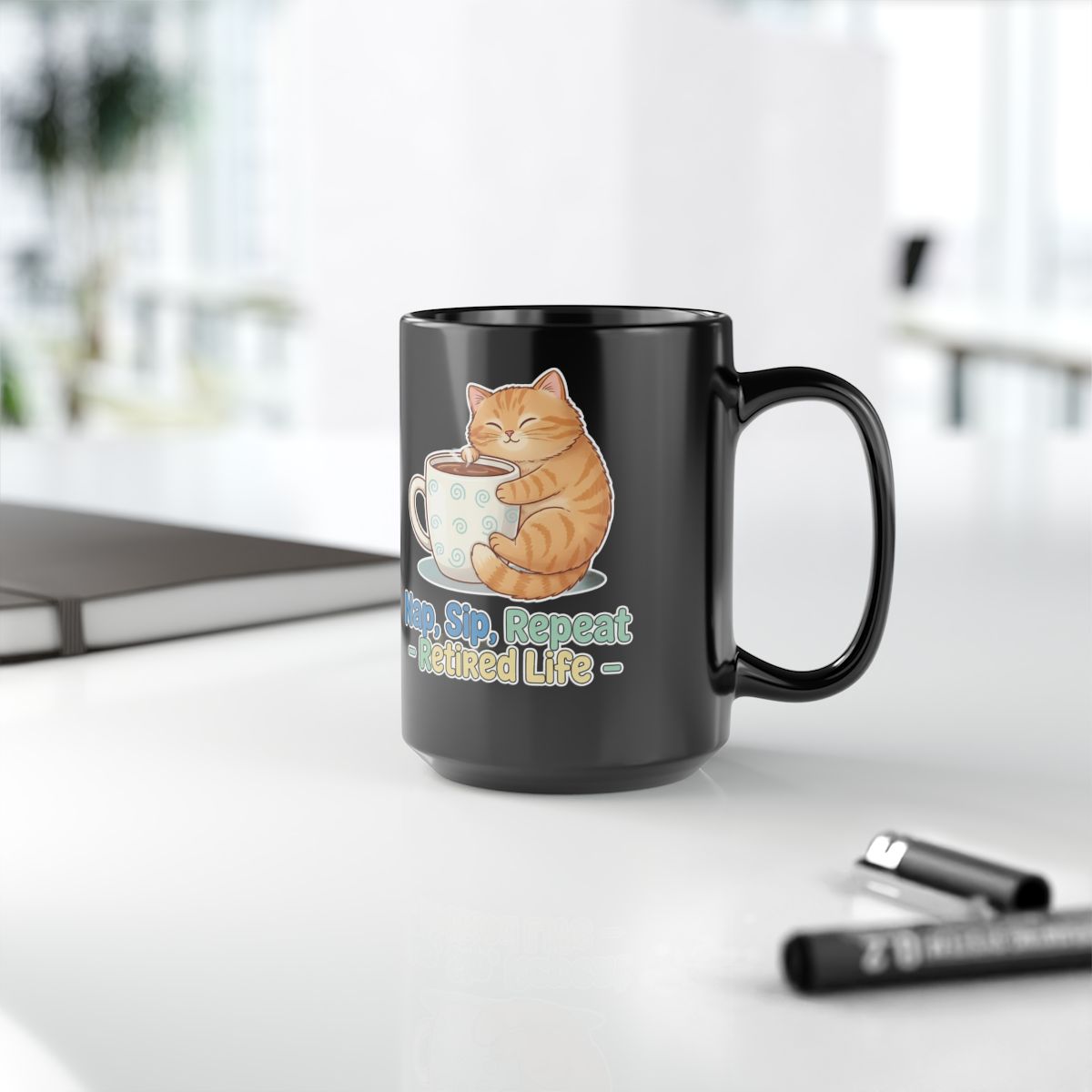 Nap Sip Repeat Cat Lover Mug Retired Life