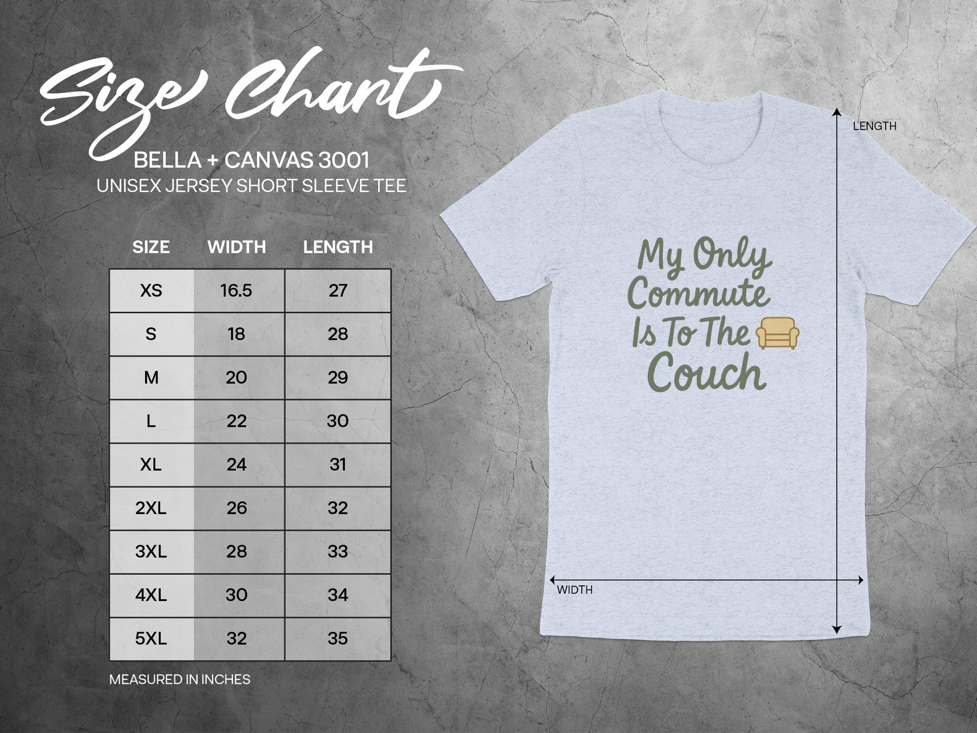 My Only Commute Is To The Couch | Retirement Life | Soft Color Bella T-Shirts - Retiree Gifts Retirement Party