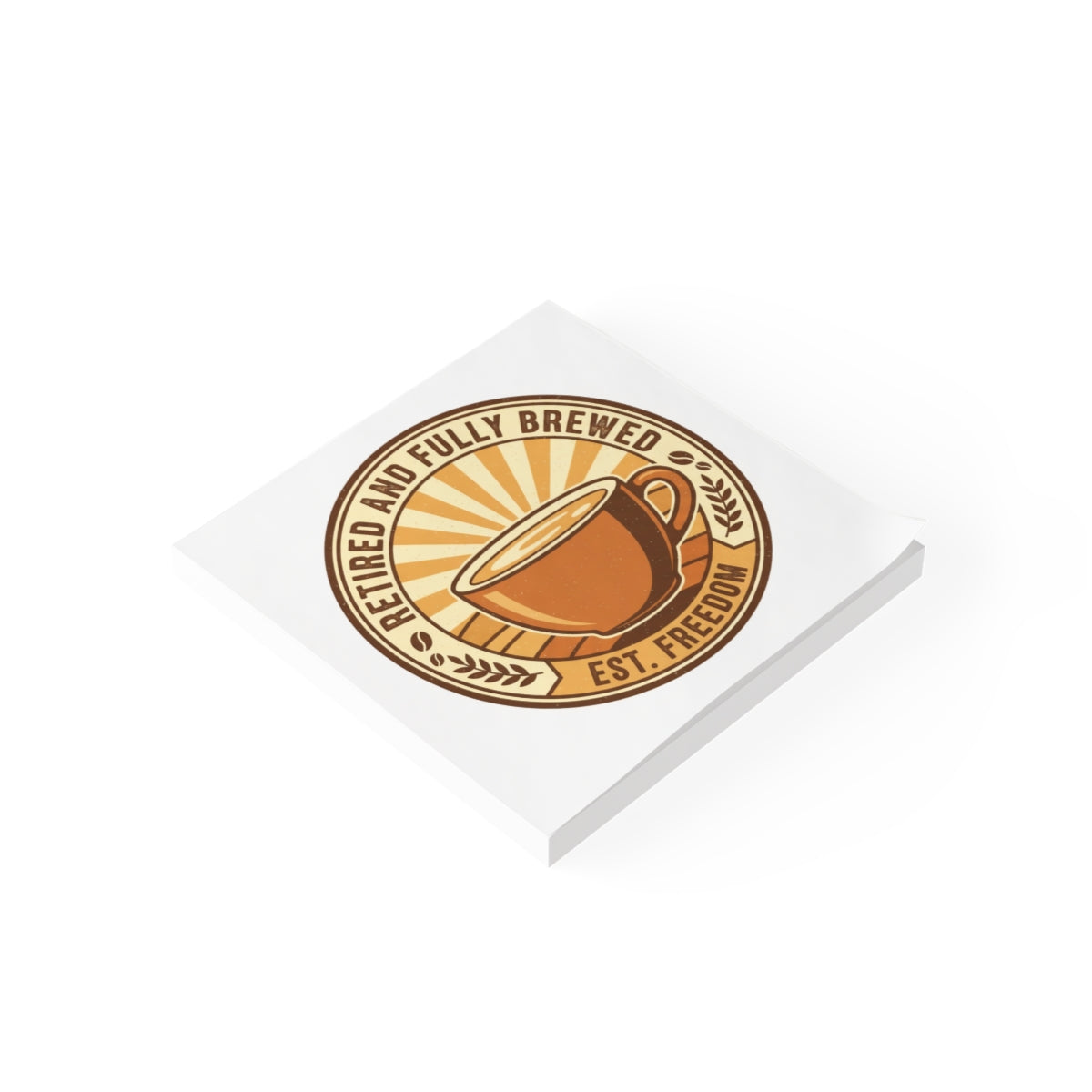Retired And Fully Brewed Est Freedom Sticker product